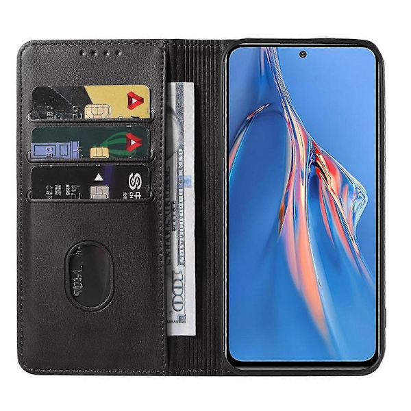 Magnetisk læder telefoncover til Xiaomi Redmi Note 11E Pro Black
