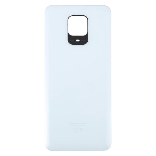 För Xiaomi Redmi Note 9S OEM Glas Batteri Bakstycke White