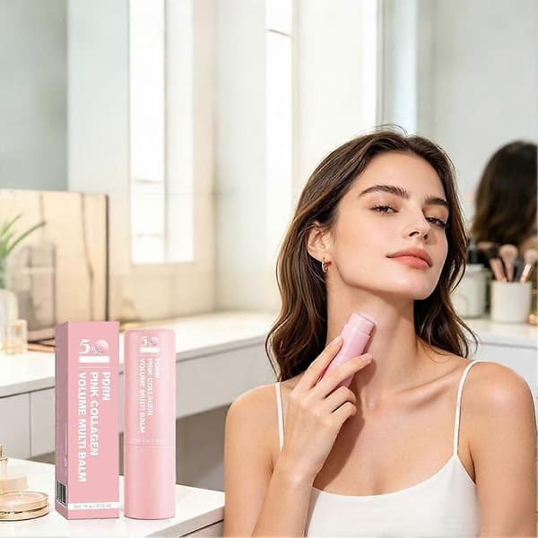 PDRN Pink Collagen Volume Multi Balm Stick för slät, hälsosam hud 1PC