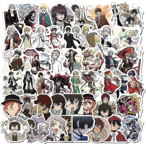 2024 Japanese Anime Bungo Stray Dogs Stickers,50pcs Cartoon Decals For Cars Computer Scrapbook Guitar Luggage Skateboard For Cartoon Fan (bungo Stray