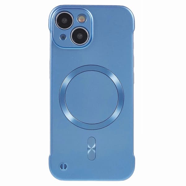 For iPhone 13 Deksel Kompatibelt med MagSafe Hard PC Rammeløs Telefondeksel Blue