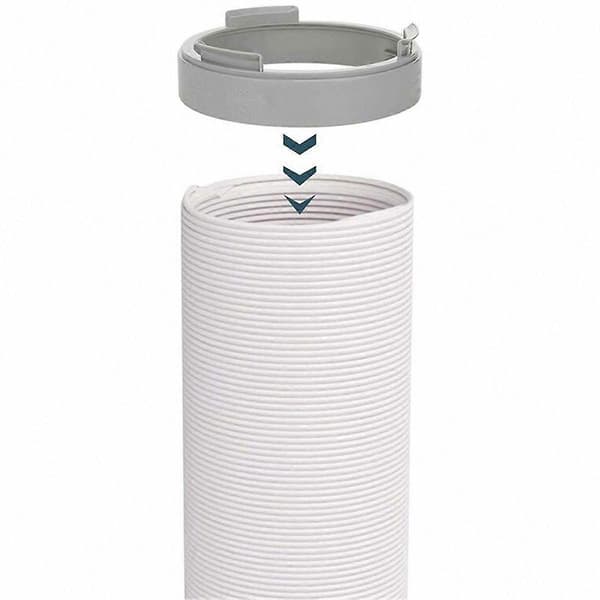 Tilbehørssæt til bærbar aircondition - Vinduesplade, adapterrør, udstødningsslangeforbindelse til nem installation White gray