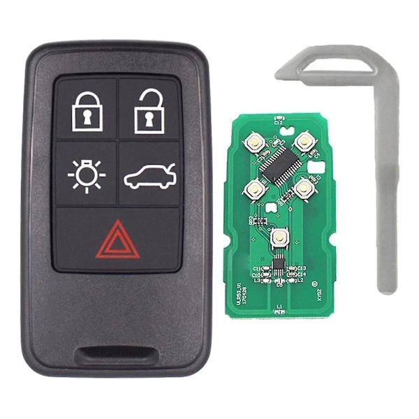 Kr55wk49264 Bil Smart Key 5 Knapper Til V60 S60 S60l S80 Xc60 Xc70 V40 2007-2016 Id46 Pcf7953 Chip