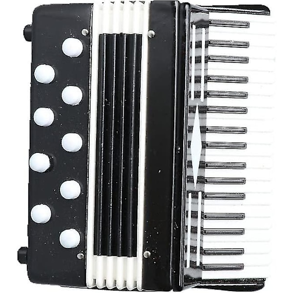 Miniature Accordion Med Etui Mini Musikinstrument Replika Samleobjekt