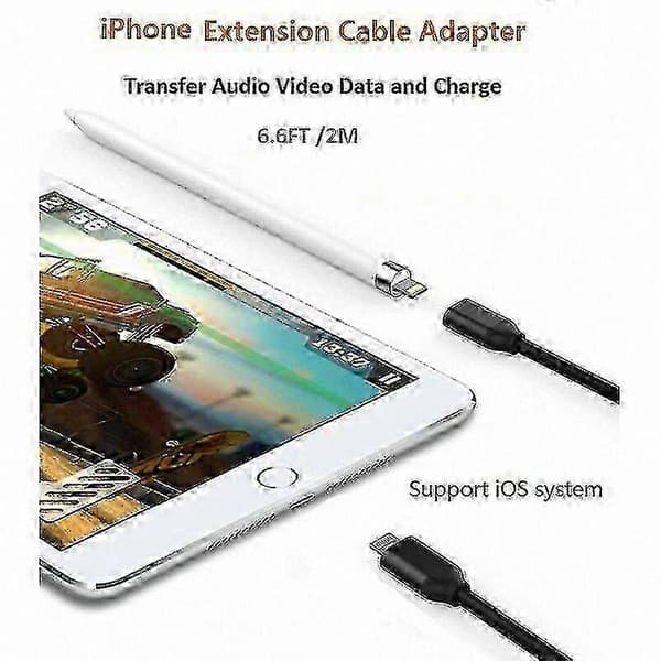 1m MFi-sertifisert Lightning til mannlig lyd-/videoforlengelseskabel for iOS