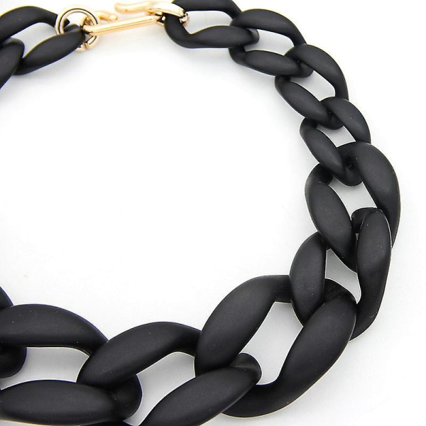 Choker Halsband Kvinnor Akryl Chunky Chain Statement Link halsband Big Fashion