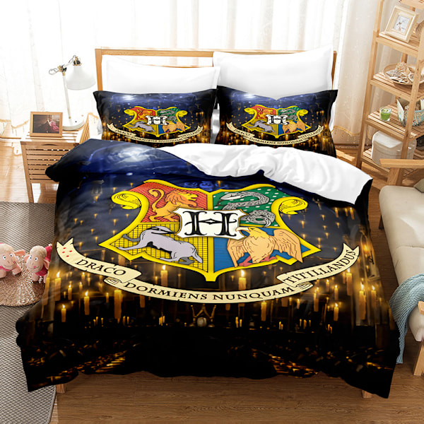 Harry Potter Örngott och Påslakan Set Tryckt Sängkläder Täcke Örngott Barn Present 11 135*200