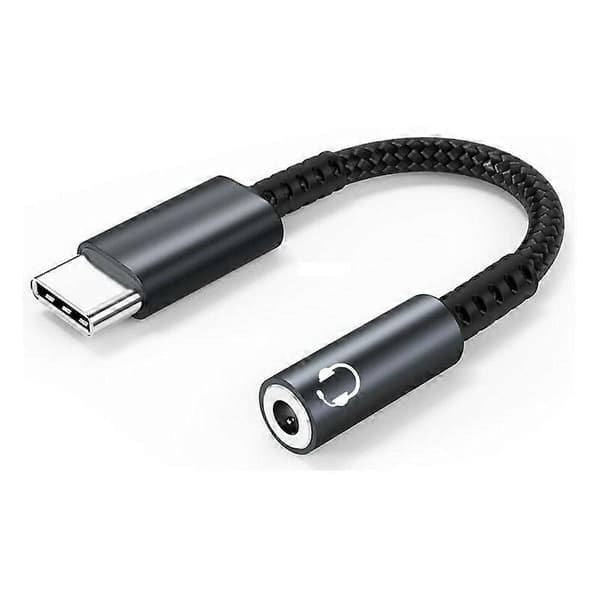 Dww USB C til 3,5 mm Jack Adapter, USB C til 3,5 mm Jack Adapter, USB C Auxiliary Adapter, Audio Jack Adapter med højopløselig DAC-chip, kompatibel med