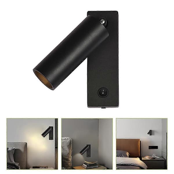 Nattlys LED Krystall Studielampe Barn Nattbordslampe Svingbar Vegglesespotlight Vegg Nattbordslamper