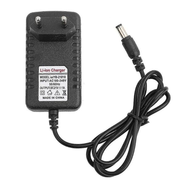21V 1A Hurtigoplader til Litiumbatteri med Tyk Kobberkerne EU-Stikadapter