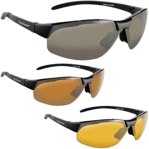 Maverick Polariserte Solbriller Black/Yellow-Amber One Size