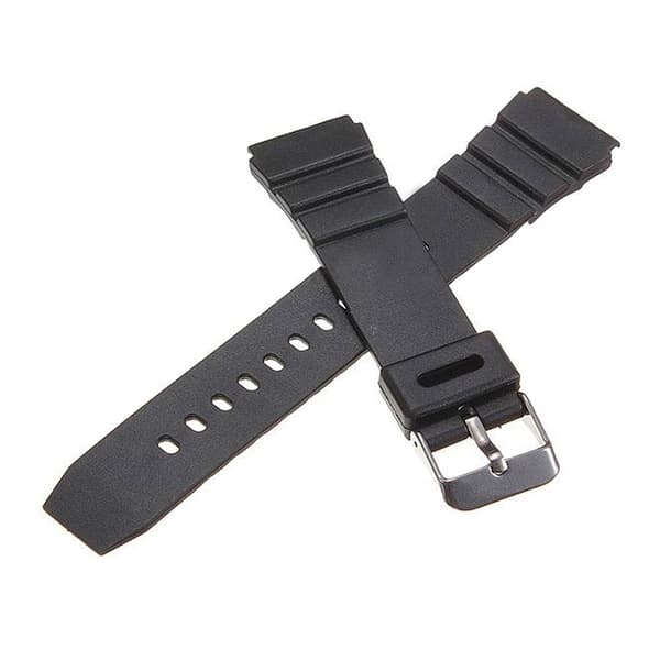 Urrem Silikone (Digitalur osv.) Sort - Flere størrelser Sort Black 20 mm