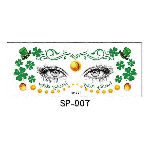 Irish Pride Vattenöverföringsansiktsdekal (20 ark)