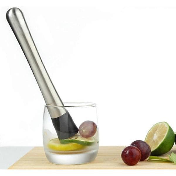 Cocktail Shaker Enhancer, Cocktailmuddler i rustfritt stål med rillet hode for isknusing, perfekt bartenderverktøy for Mojitos og fruktdrikker