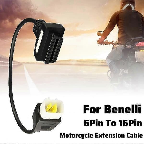 Benelli Motorcykel 6-benet til OBD2 16-benet adapterkabel til DELPHI ECU fejldiagnose