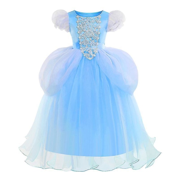 Cinderella Dress Hame Halloween Cosplay Puku Lasten Tyttöjen Juhlamekot PHGN22006 only Dress 130cm