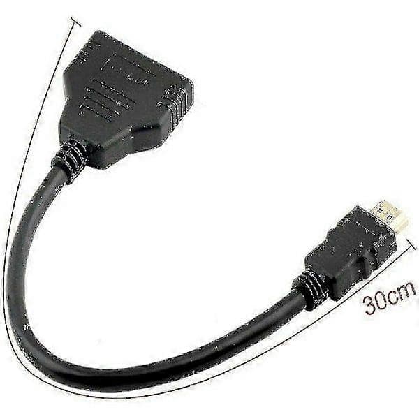 Splitterkabel Han 1080p Til Dobbelt Hdmi Hun 1 Til 2 Vejs Hdmi Splitter Adapterkabel