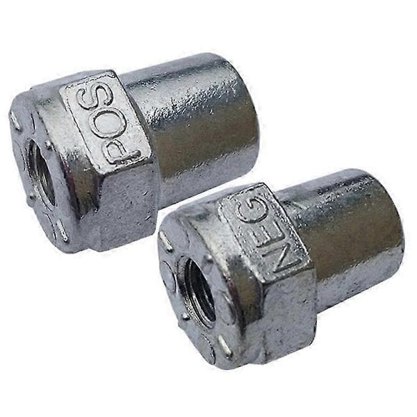 1 par 3/8 tommer hunngjenge positive negative batteripoladaptere batterikabelterminal silver