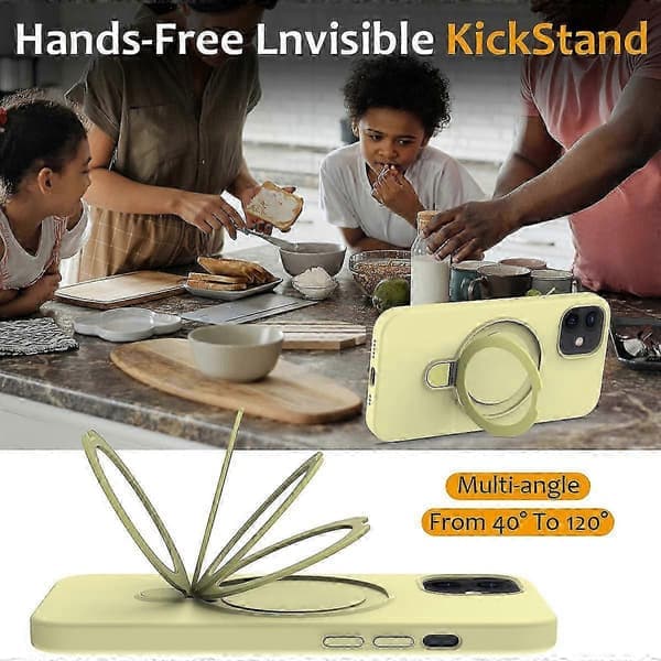 Magnetic Case for iPhone 11 with Ring Stand PC+Silicone, Drop-proof Phone Case Sti Style K
