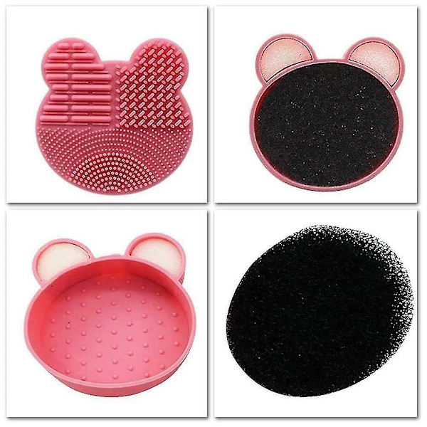 2 i 1 Makeup Borste Rengöring Björnshape