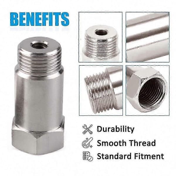 2 stk M18x1.5 O2 Sensor Avstandsforlenger Adaptersett for Utslipp