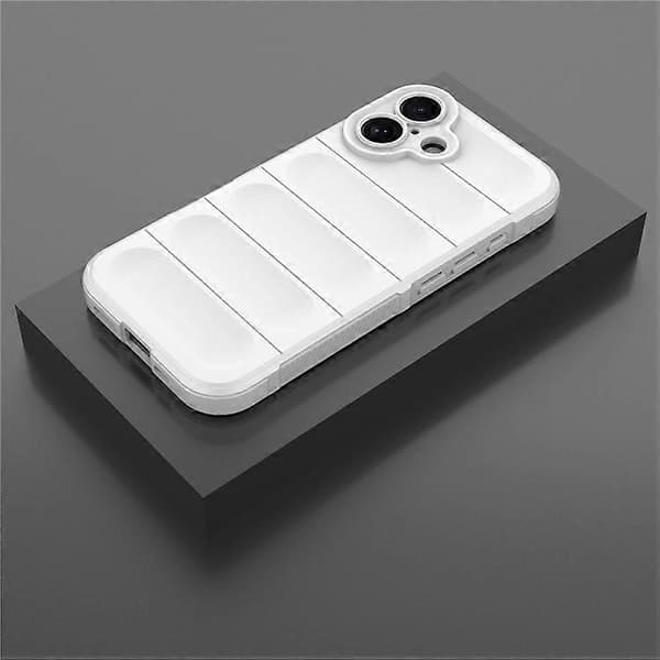 Kompatibel med iPhone 16 Plus-deksel Robust TPU Støtsikkert Mobiltelefondeksel White