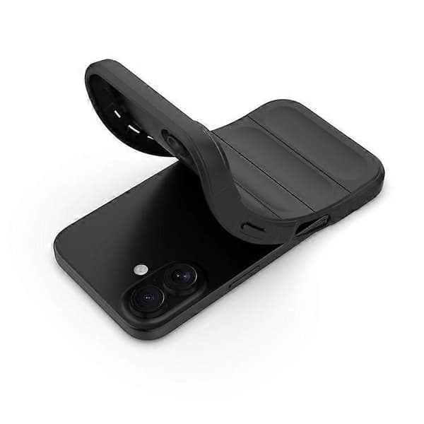 Kompatibel med iPhone 16 Plus-deksel Robust TPU Støtsikkert Mobiltelefondeksel Black