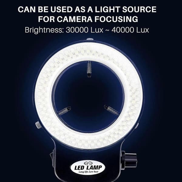 144 LED miniscope ringlys 0 - 100% justerbar lampe til miniscope ringlys