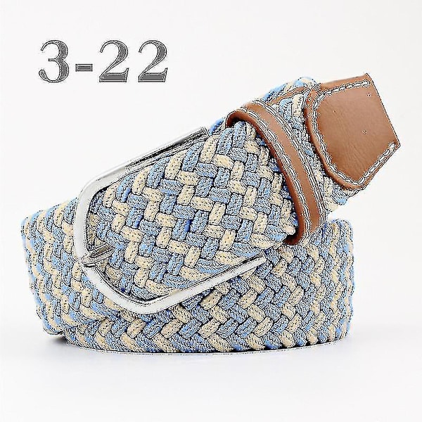 Herrebelter Bursdagsgave Midjebelteflett Klassisk spenne linning Justerbar blandet 3 farger Beige Blue