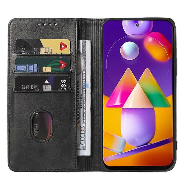 Magnetlås Lærveske til Samsung Galaxy M31s Black