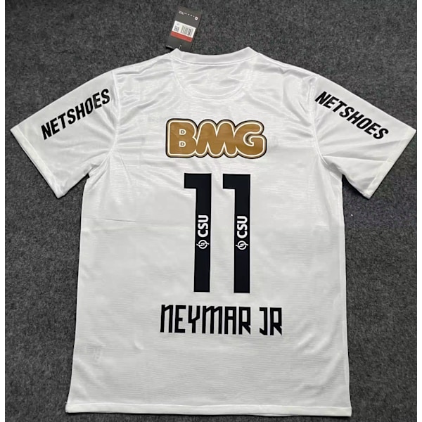 Santos Anniversary Edition Tröja - Säsong 1213 Brasilien Santos Jersey Nr. 11 Neymar Kortärmad Fotbollströja Retro Topp SS S D