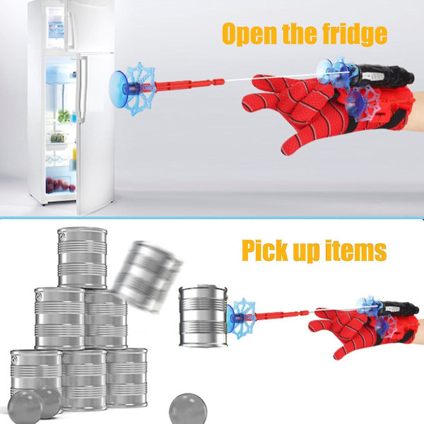 Spider Web Shooters Leksak För Barn Fans Hero Launcher Wrist Toy Set Sticky Wall Mjuk Bombfunny Pedagogiska leksaker för barn 12 Suction Cup Bomb