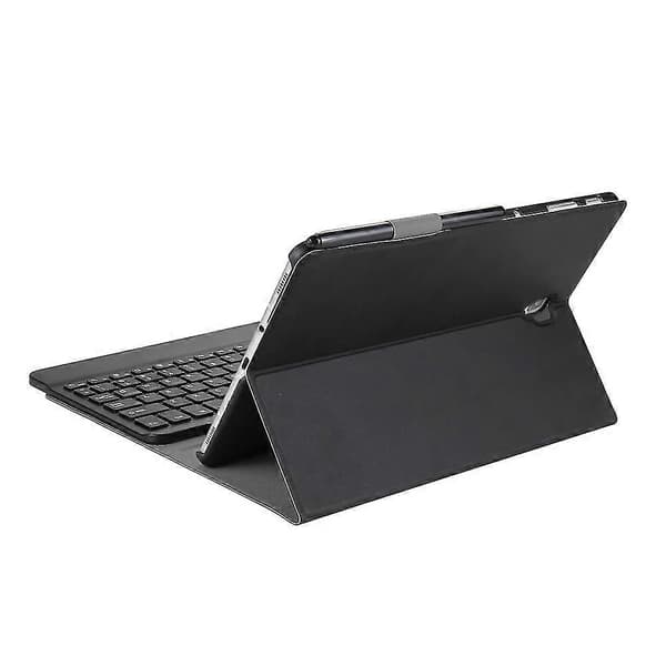 Bluetooth-tangentbordsfodral i läder för Galaxy Tab S4 10.5 T830 / T835 Black