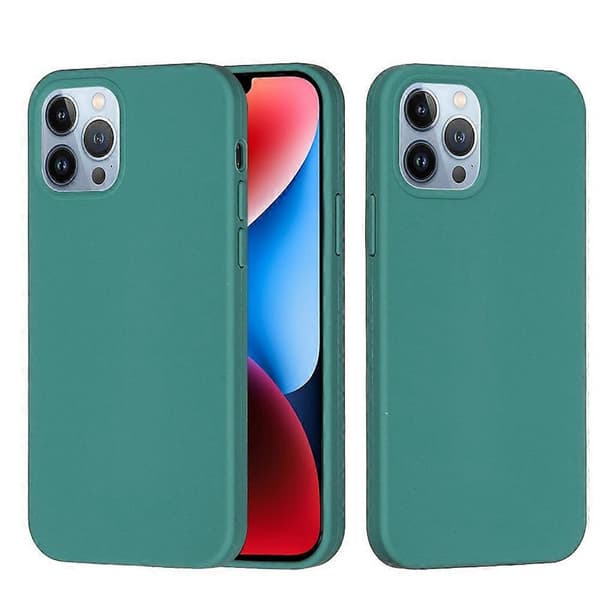 Enfärgat silikonskal för iPhone 15 Pine Needle Green For iPhone 15 Pro Max