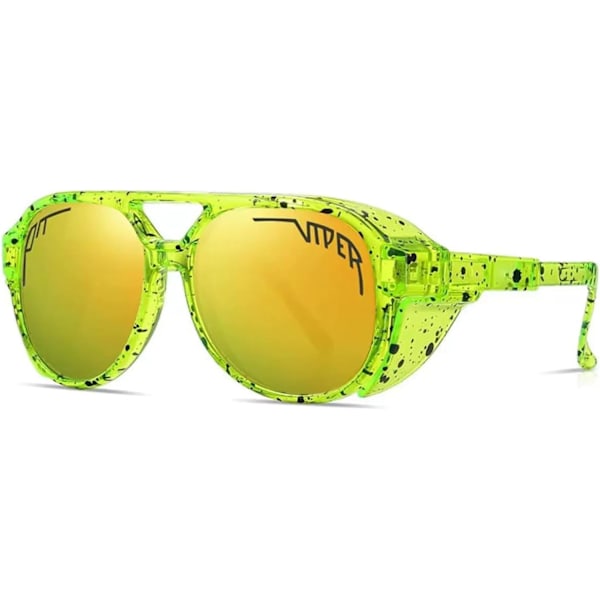 Solbriller, Oversized solbriller med wrap-around design, Aviator solbriller til fiskeri og udendørs sammenkomster (Style B, 15 * 12 * 5 cm) Style D