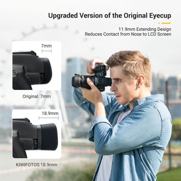 Blød lang silikone R7 kamera øjestykke okular søger til Canon Eos R7 øjenkop spejlløst kamera øjenskygge beskytter Black