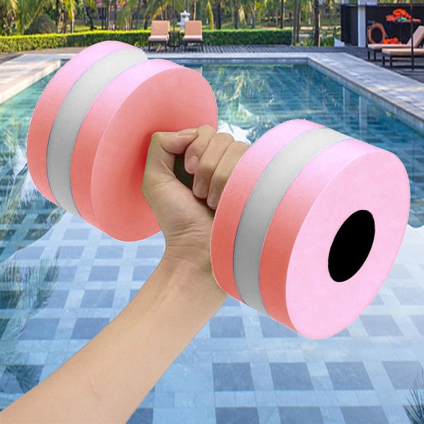 1st Vattenaerobics Hantlar Eva Aquatic Skivstång Fitness Aqua Pool Träning Pink Free Size