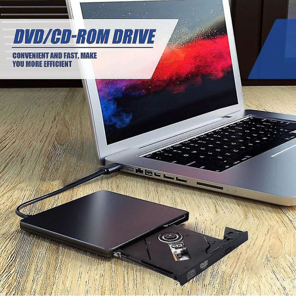 Universal Car Usb 2.0 bærbar ekstern Ultra Speed ​​Cd-rom Dvd-afspiller Drive Car Disc Support til La