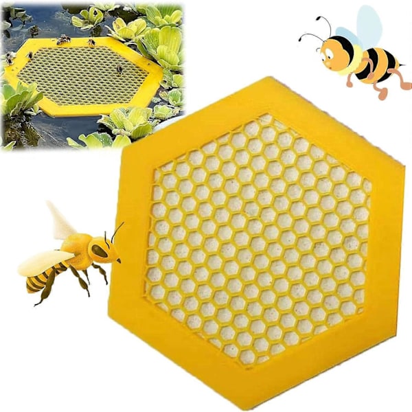 3D-printet flydende bi-ø, bi-vandingsanordning, printet flydende bi-ø, bi-vandingsanordning og sommerfugle-vandstationer, praktiske bi-vandkopper til haven Yellow
