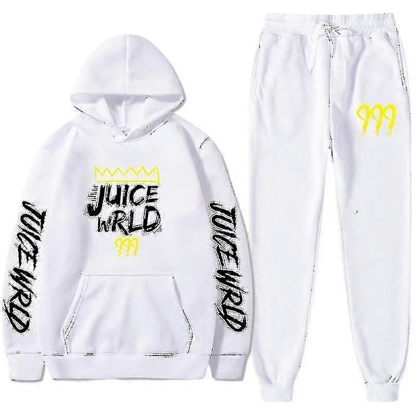 Ny Juice World Hoodie Dress + Joggingbukser Juice Wrld Trap Rap Regnbue Tomografi Juice Wrld Dark gray 1 M