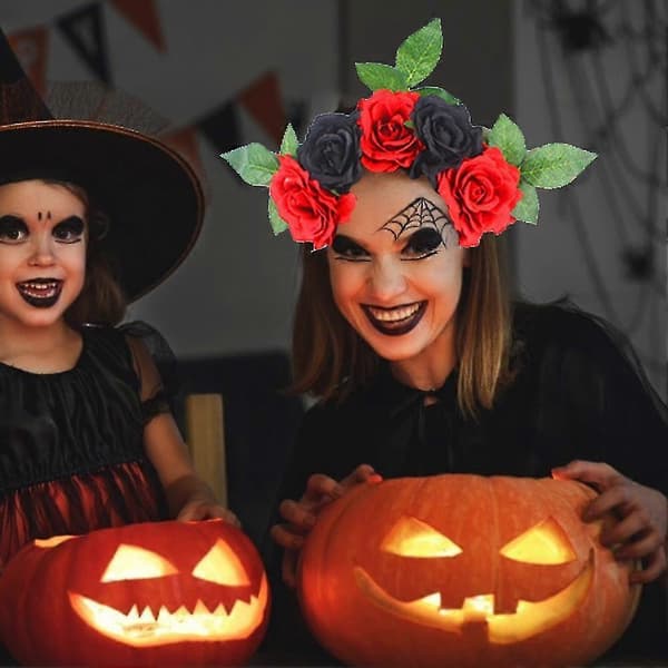 rose blomsterkrone slør halloween kostyme hodeplagg fest|fest død