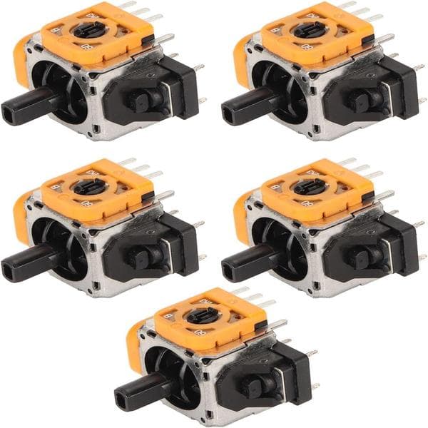 5 stk. 3D Analoge Joysticks til PS5-controller, Udskiftelige 3D Analoge Joysticks Kompatible med PS5-Spilcontroller, Joystickmodul