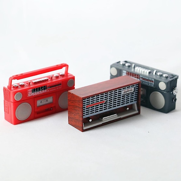 1:12 Møbler Radio Kassettspiller R Retro Radio Kassettspiller A