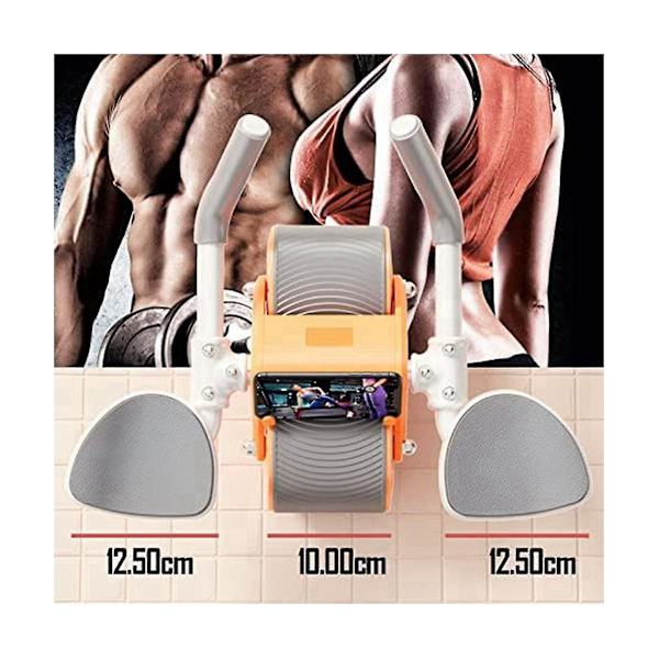 Ab-rullhjul Automatisk rebound med armbågsstöd Träningshjul Tystnad Maghjul Träningsutrustning för hemmet OrangeGray