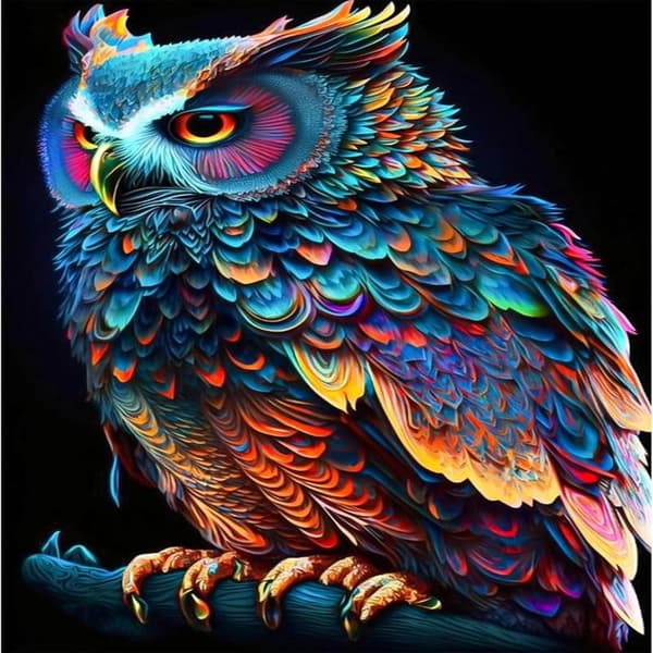 DIY 5D Diamond Painting Owl 30 x 40 cm (Style 29)
