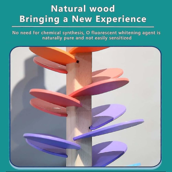 6 farver trælegetøj Forælder-barn-interaktion Byggeklods Bold-tab-legetøj til børn Høj kvalitet og sikkerhed Rainbow Music Tree