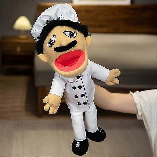 Jeffy Handdocka Tecknad Mjuk Plyschleksak, Cosplay Docka Dockspel för Barnpresent - DSW Chef 50cm