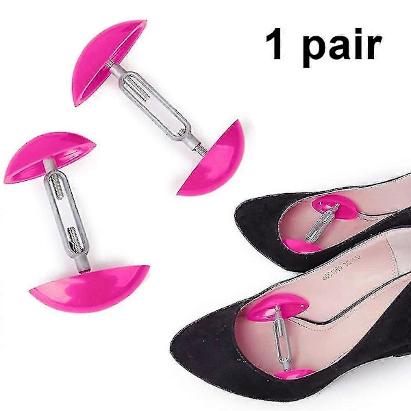 2 kpl Miesten Naisten Kengänvenyttimet Muotoilija Leventäjä Säädettävä Mini Kenkäpuu Pink