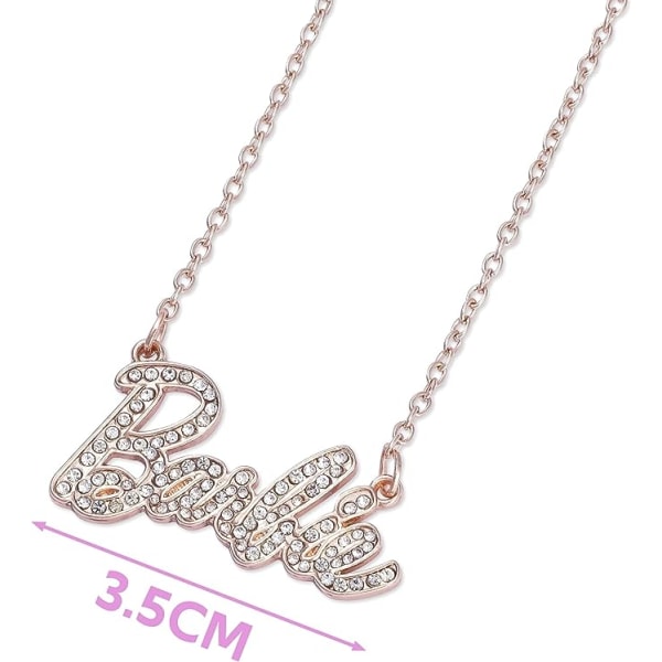 Barbie Crystal Script Logo Halsband xixl Gold