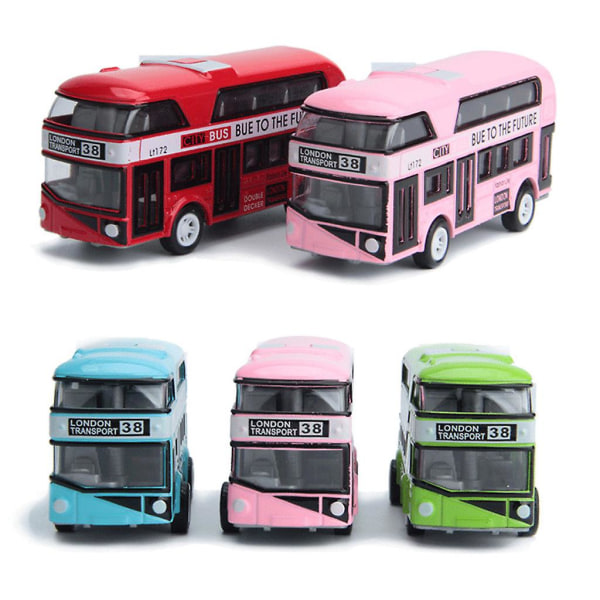 1:43 Bilmodell Dobbeltdekker London Bus Legering Diecast Kjøretøy Leker For Barn Gutter Random color